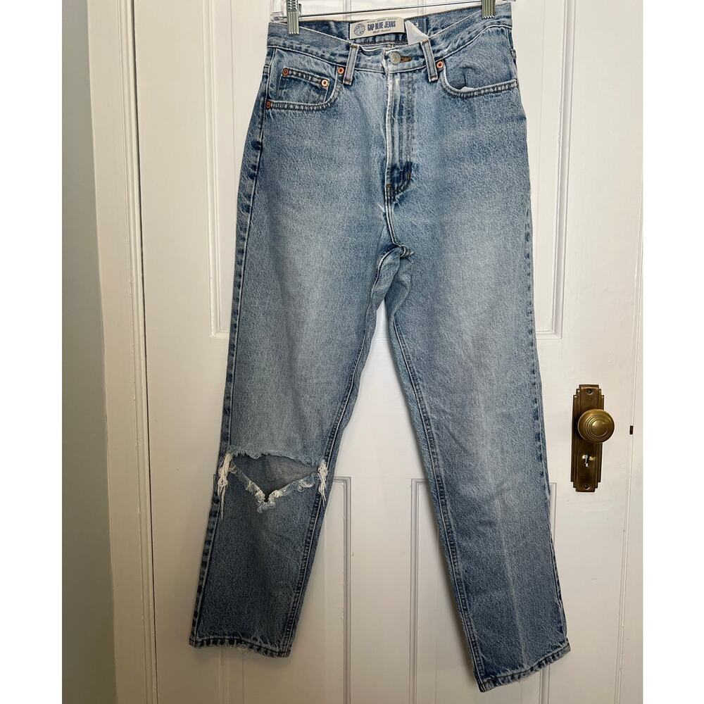 Gap Blue Jeans Women's No 3 Classic Fit Vintage Straight Leg Medium Wash 26 in